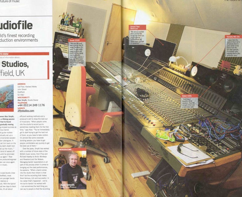 Future Music magazine article for 2fly recording studios